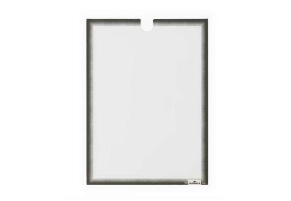 Immagine di Tasca porta documenti adesiva Durable formato A4 grigio antracite in conf. 5 pz - 4006-58