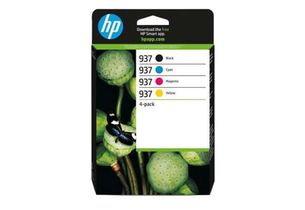 Immagine di Hp originale - Cartuccia 937 4-pack - BK/C/M/Y - 6C400NE