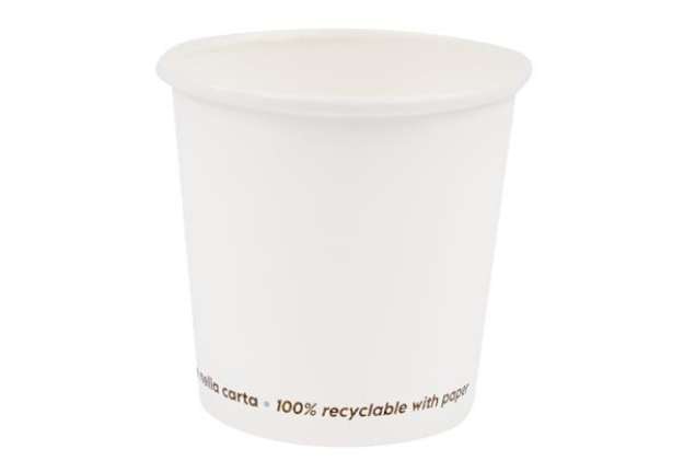 Immagine di Bicchiere in carta - 200 ml - bianco - Signor Bio - conf. 50 pezzi