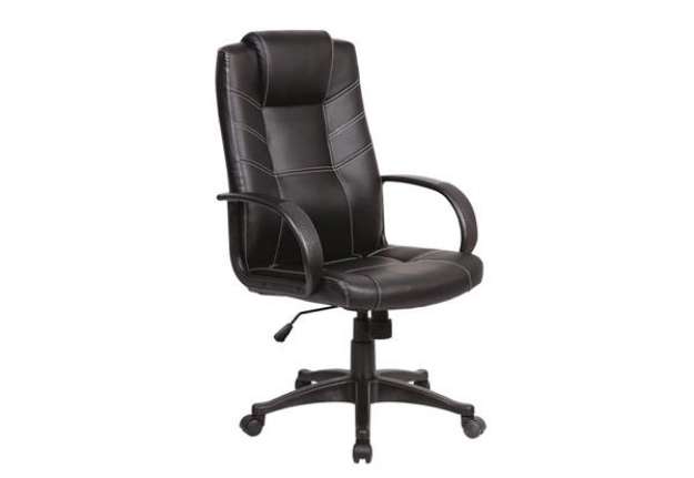 Immagine di Poltrona direzionale nera ecopelle con braccioli Office Products Corsica 23023341-05