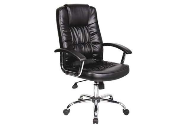 Immagine di Poltrona direzionale nera ecopelle con braccioli Office Products Cyprus 23023361-05