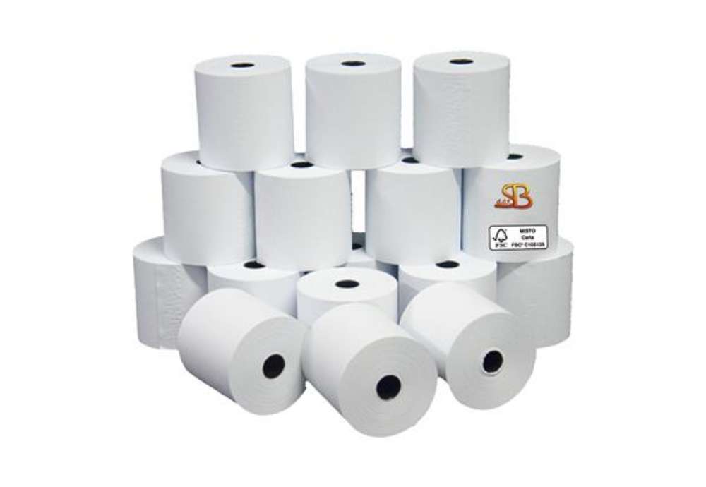 Immagine di Rotolo per calcolatrice - 57 mm x 35 m - 60 gr - diametro esterno 60 mm - anima 12 mm - carta neutra