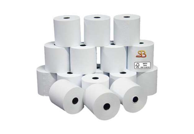 Immagine di Rotolo per calcolatrici - 57 mm x 35 m - diametro esterno 60 mm - anima 12 mm - 60 gr - carta neutra