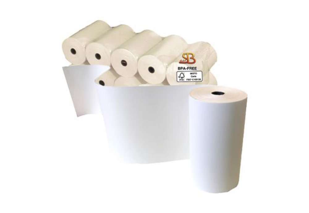 Immagine di Rotolo per calcolatrice e stampante - 57 mm x 25 m - 55 gr - diametro esterno 45 mm - anima 12 mm -