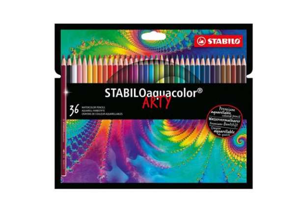 Immagine di Pastelli Arty Aquacolor - colori assortiti - Stabilo - astuccio 36 pezzi