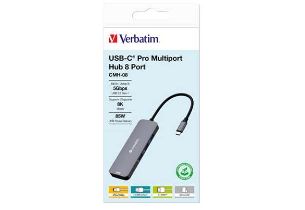 Immagine di Verbatim - USB-C Pro Multiport Hub 8 Port - 32151
