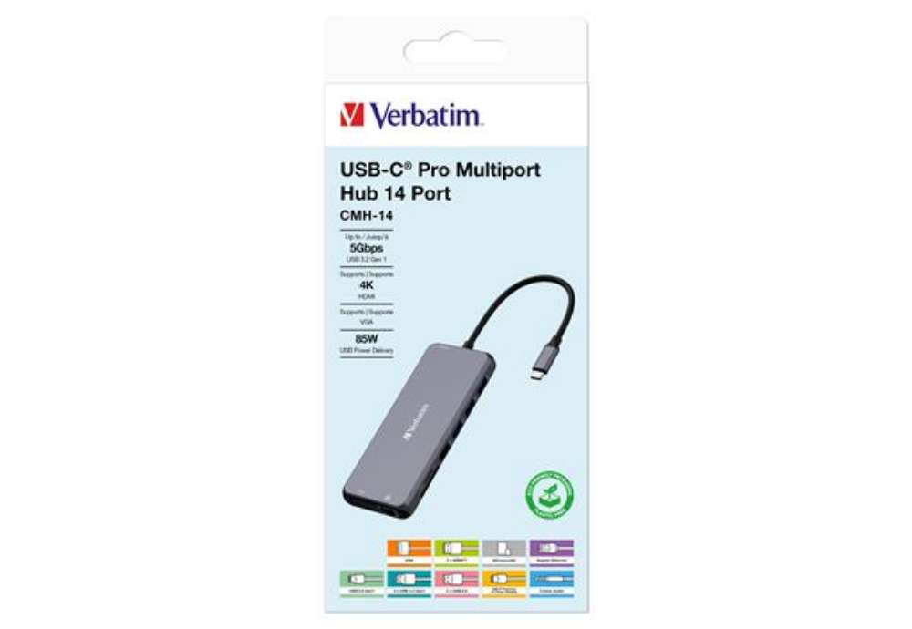 Immagine di Verbatim - USB-C Pro Multiport Hub 14 Port - 32154