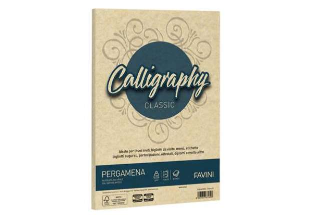 Immagine di Carta Calligraphy Pergamena - A4 - 190 gr - crema 05 - Favini - conf. 250 fogli
