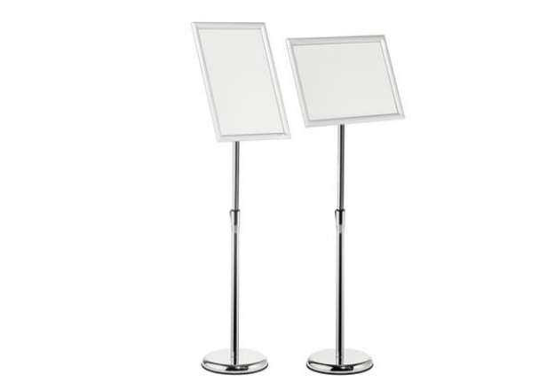 Immagine di Espositore con cornice a scatto - alluminio - da pavimento - A4 - Durable