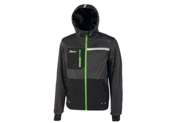 Immagine di Felpa Galaxy - taglia XL - nero/verde - U-Power