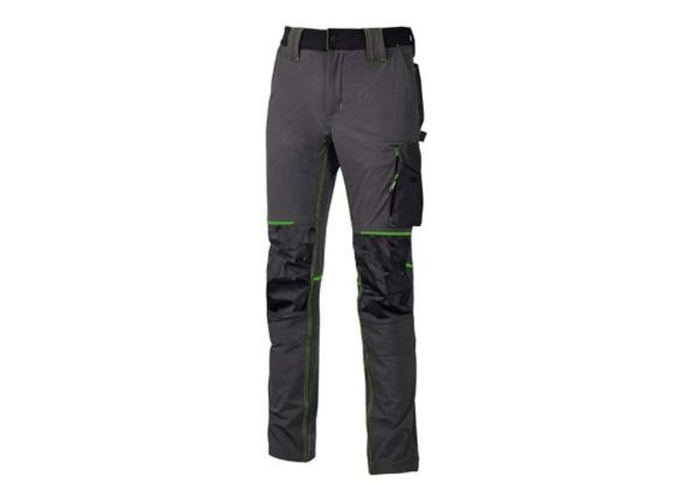 Immagine di Pantalone da lavoro Atom - taglia XL - grigio/verde - U-Power