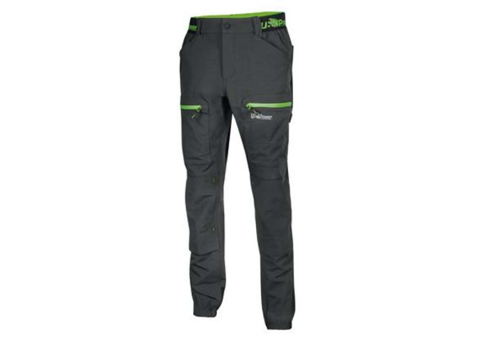 Immagine di Pantalone da lavoro Harmony - taglia XL - grigio/verde - U-Power