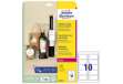 Immagine di Cartellino stampabile - in cartoncino - con bordi lisci - laser - 90 x 50 mm - 10 cart/fg - 10 fogli