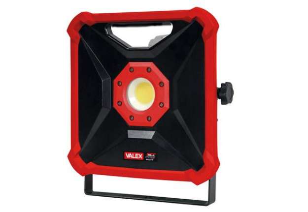 Immagine di Faro led M-LD 18 - a batteria - 18 V - 26 x 23 x 7 cm - nero/rosso - Valex