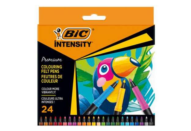 Immagine di Pennarello Intensity Premium - colori assortiti - Bic - conf. 24 pezzi