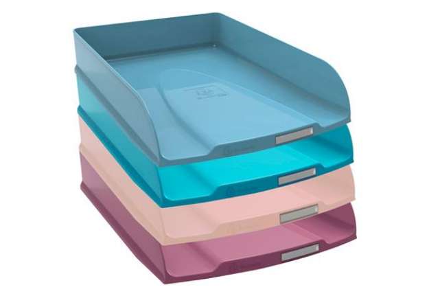 Immagine di Vaschetta portacorrispondenza Skandi - 34,6 x 25,5 x 6,5 cm - colori assortiti - Exacompta - conf. 4