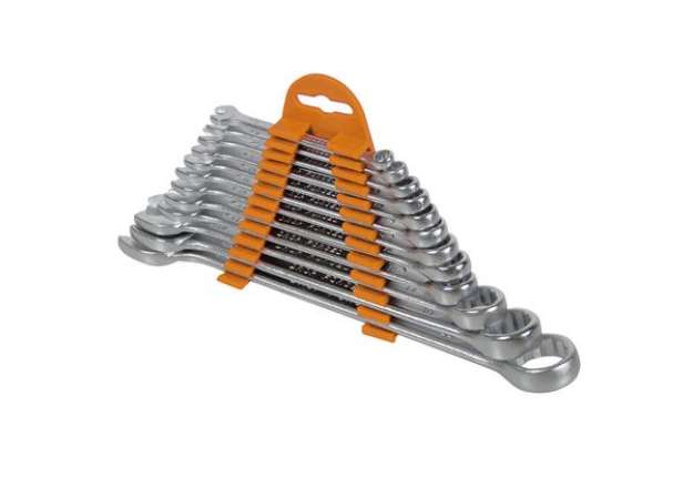 Immagine di Chiavi combinate - con teste inclinate di 15° - misure assortite - CRV - Valex - conf. 12 pezzi
