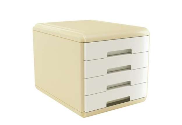 Immagine di Cassettiera Vintage Milk - 4 cassetti - 29,5 x 38,5 x 28,2 cm - avorio - Arda