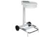 Immagine di Carrello portasacco - 54,6x60xH94cm - con ruote - 110L - acciaio - bianco - Stilcasa