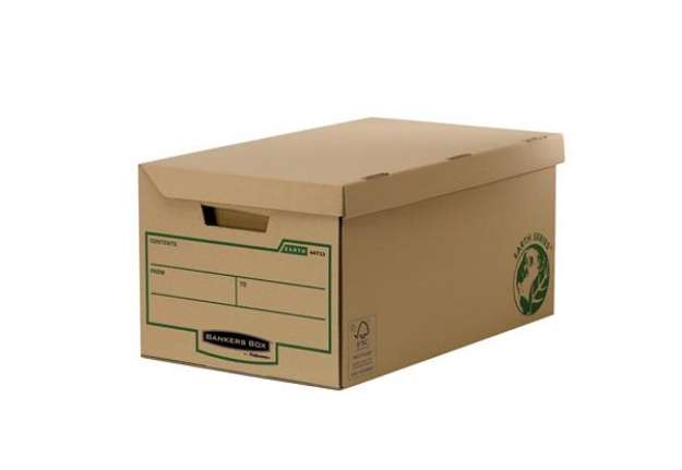 Immagine di Scatola maxi Bankers Box Earth Series - con coperchio a ribalta - 37,8 x 28,7 x 54,5 cm - avana - Fe