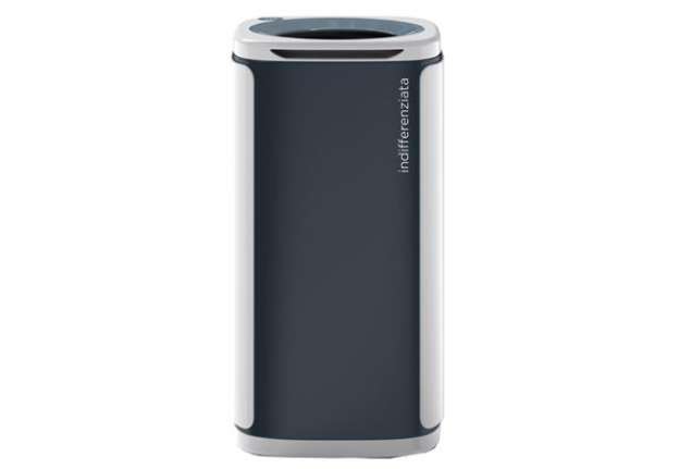 Immagine di Cestino gettacarte Wastee - per raccolta differenziata - 60 L - Grigio - Kobra