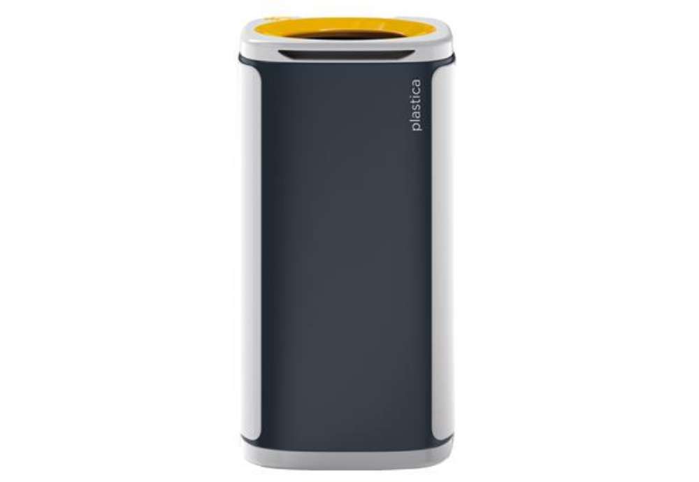 Immagine di Cestino gettacarte Wastee - per raccolta differenziata - 60 L - Giallo - Kobra