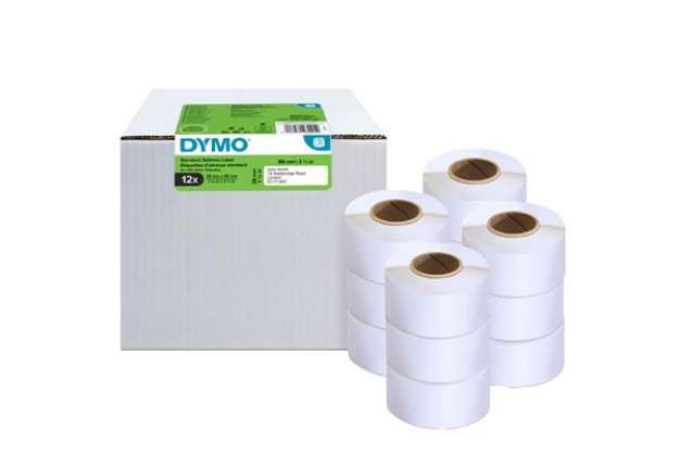 Immagine di Rotolo etichette per Indirizzi Standard - 28 x 89 mm - bianco - Dymo - value pack 12 pezzi
