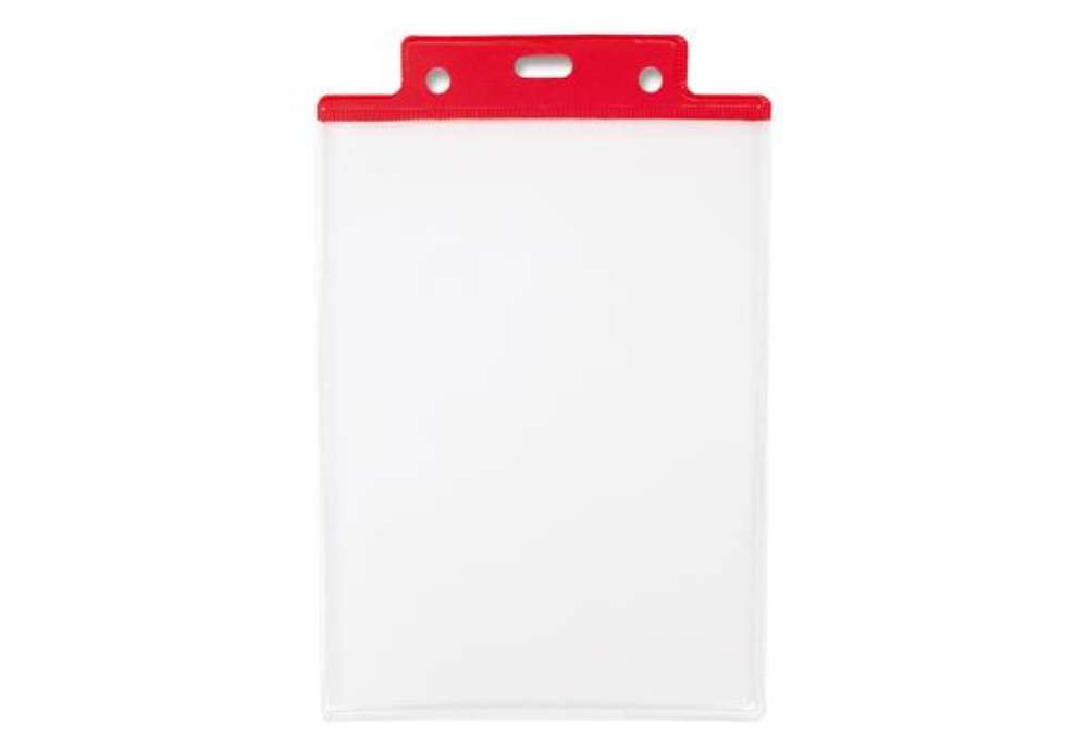 Immagine di Portanome Pass 6S-P - 10 x 15 cm (A6) - PVC - rosso - Sei Rota - conf. 50 pezzi