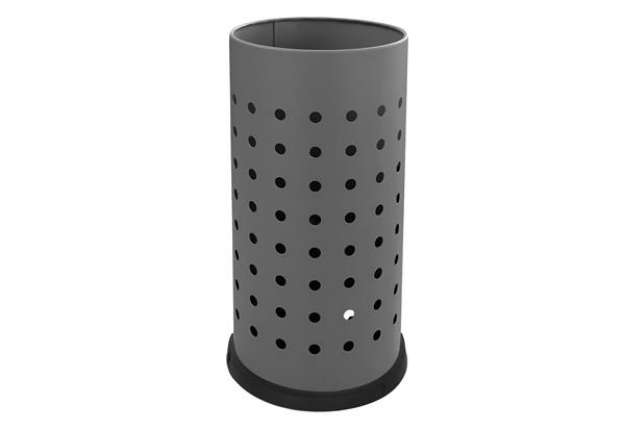Immagine di Portaombrelli forato - diametro 24 cm - H 48 cm - 21 L - acciaio - grigio - Stilcasa