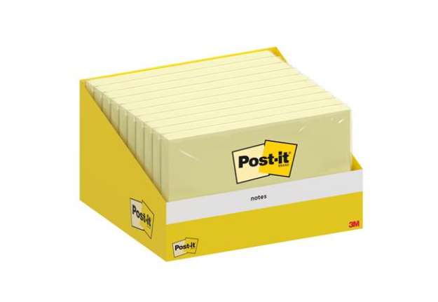 Immagine di Blocco foglietti Post-it  - 76 x 127 mm - Giallo canary - 100 fogli - Post-it - conf. 10 blocchi