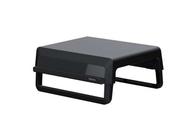 Immagine di Supporto monitor Breyta - pieghevole - 8,2 x 35,4 x 30,4 cm - nero - Fellowes