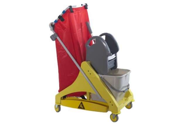 Immagine di Carrello per pulizie QO-Kart Multi - salvaspazio - 25 L - 42 x 81 x 108 cm - Taxon