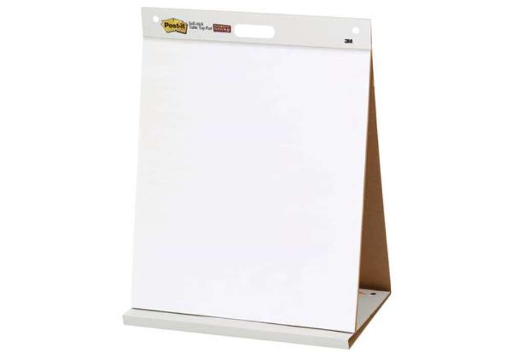 Immagine di Lavagna da tavolo Post-it® Super Sticky 58,4 cm x 50,8 cm bianco 1 blocco da 20 fogli - 563R
