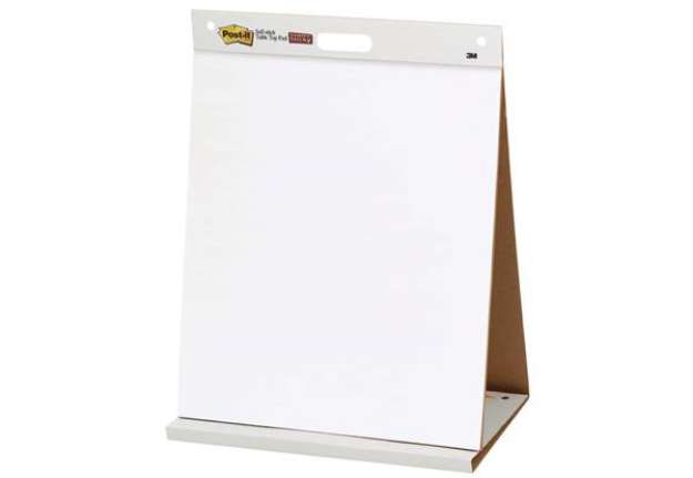 Immagine di Lavagna da tavolo Post-it® Super Sticky 58,4 cm x 50,8 cm bianco 1 blocco da 20 fogli - 563R
