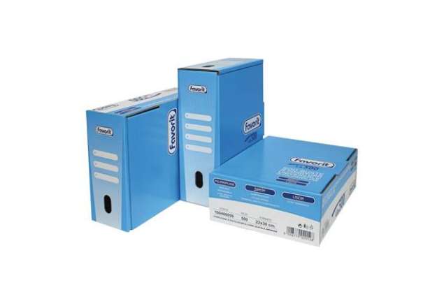 Immagine di Buste trasp. a foratura universale FAVORIT La500 liscia superior 22x30 cm scatola da 500 - 100460059