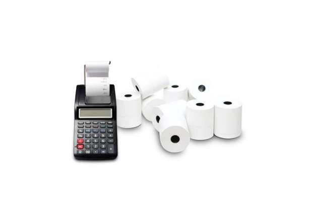 Immagine di Rotoli calcolatrice Rotolificio Pugliese 57 mm x 35 m - D.E. 60 mm - foro 12 mm conf. da 10 - CAL05B