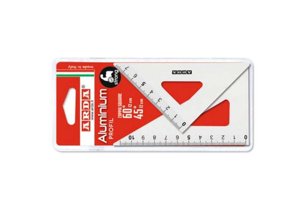 Immagine di Set 2 squadre 12 cm da 45° + 60° Arda Profil in alluminio 80312