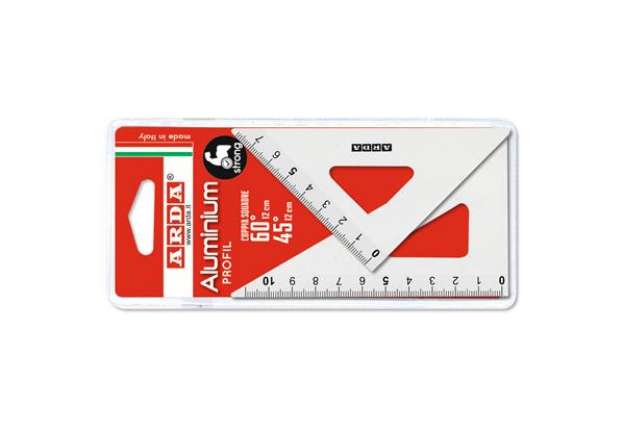 Immagine di Set 2 squadre 12 cm da 45° + 60° Arda in alluminio 80312
