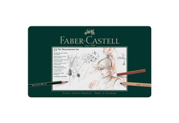 Immagine di Set metallo Faber Castell Monochrome belle arti large conf. 33 elementi - 112977