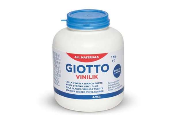Immagine di Colla vinilica forte Giotto Vinilik in barattolo 1 kg - colore bianco - F543000
