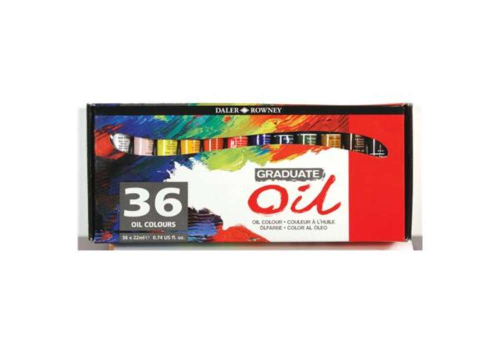 Immagine di Colori a olio Daler Rowney Graduate Oil in tubetto 22 ml - 36 colori assortiti - D117522036