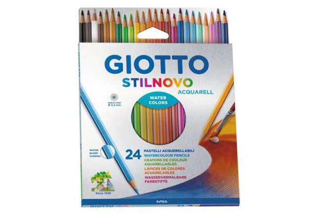 Immagine di Matite acquerellabili Giotto Stilnovo in conf. da 24 colori assortiti water colors - F255800