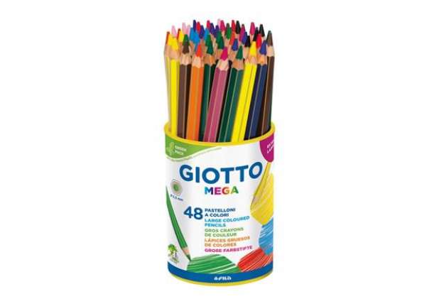 Immagine di Matite colorate Giotto Mega in conf. 48 pezzi colori assortiti - F518100