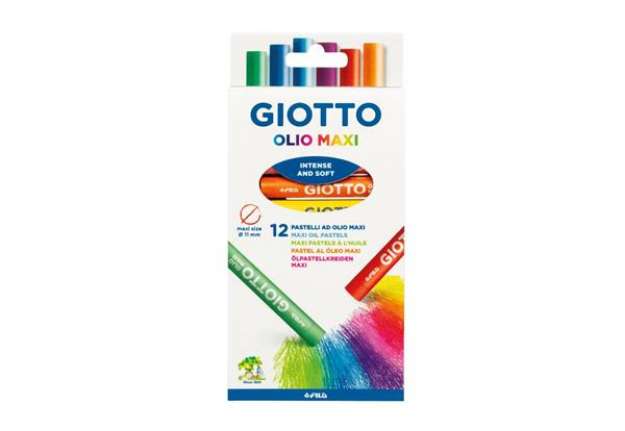 Immagine di Pastelli ad olio Giotto Maxi  in conf. da 12 colori assortiti F293400