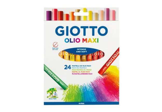 Immagine di Pastelli ad olio Giotto Maxi in conf. da 24 colori assortiti F293800