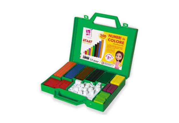 Immagine di Valigetta regoli colorati CWR 10 misure e 10 colori - conf. 200 pezzi - 10222