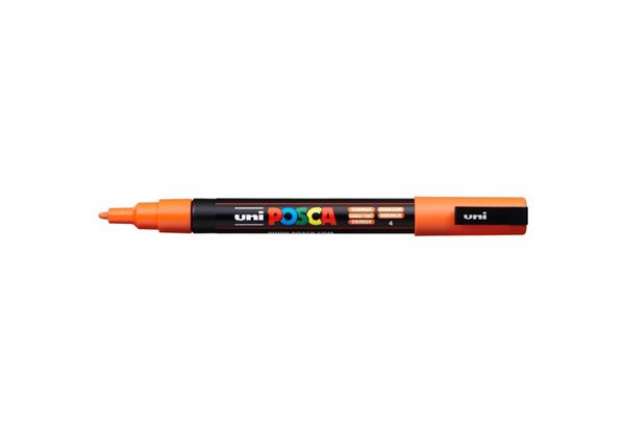 Immagine di Marcatore a tempera Posca Uni-Ball punta tonda 0,9-1,3 mm arancio M PC3M AR