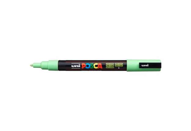 Immagine di Marcatore a tempera Posca Uni-Ball punta tonda 0,9-1,3 mm verde chiaro M PC3M VC