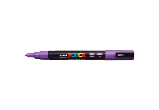 Immagine di Marcatore a tempera Posca Uni-Ball punta tonda 0,9-1,3 mm viola M PC3M VI