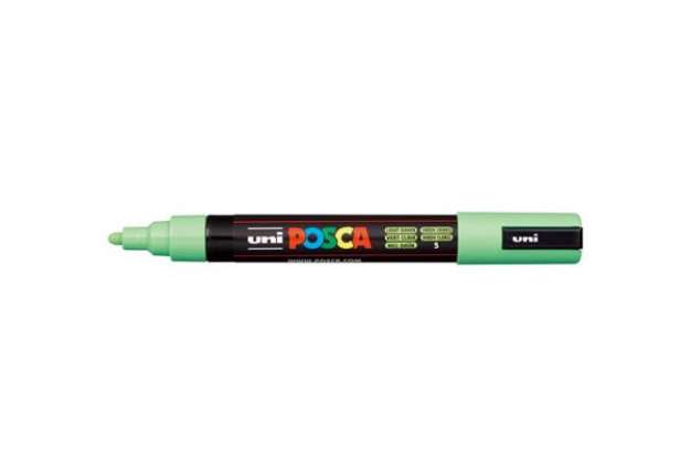 Immagine di Marcatore a tempera Posca Uni-Ball punta tonda 1,8-2,5 mm verde chiaro M PC5M VC